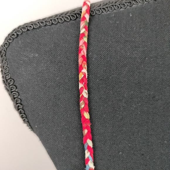 NWOT Abercrombie & Fitch Beaded Floral Peplum Braided Racerback Blouse Sz. M - Picture 4 of 11